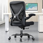 Ergonomic Office Chair with Lumbar Support - Adjustable Computer Desk Chairs for Home Office, Gaming, and Work - Comfortable and Supportive Desk Chairs for Adults (Black)