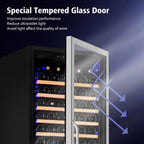 Wine Cooler Refrigerator, 179 Bottles Professional Wine Fridge with Powerful Compressor,Quiet Operation and Elegant Design for Wine Lovers