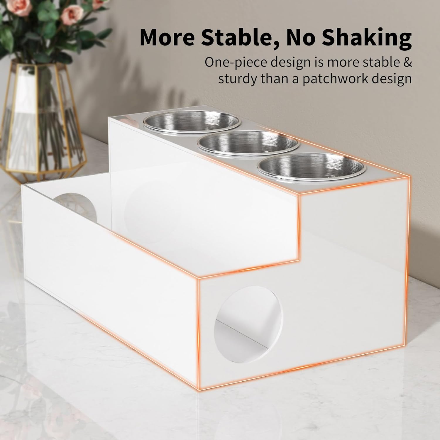 NIUBEE Acrylic Hair Styling Tool Organizer and Holder - Bathroom Countertop Storage for Blow Dryers, Accessories, Makeup, and Toiletries