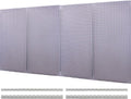 OmniWall 16" x 32" Metal Pegboard Panel 4-Pack for Garage & Home Wall Storage Organization System (Silver)