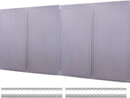 OmniWall 16" x 32" Metal Pegboard Panel 4-Pack for Garage & Home Wall Storage Organization System (Silver)