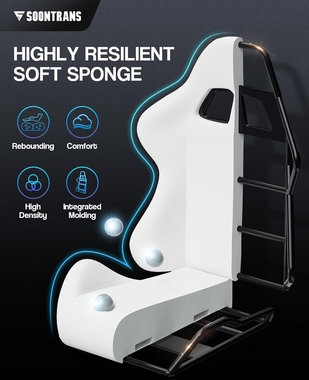 Soontrans Green Gaming Chair with Footrest,Racing Gaming Chair,Computer Gamer...