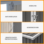 4'x10' Metal Shed Outdoor Storage Shed,Metal Steel Utility Tool Shed Storage House with Double Lockable Doors and Air Vent for Backyard Garden Patio Lawn Gray