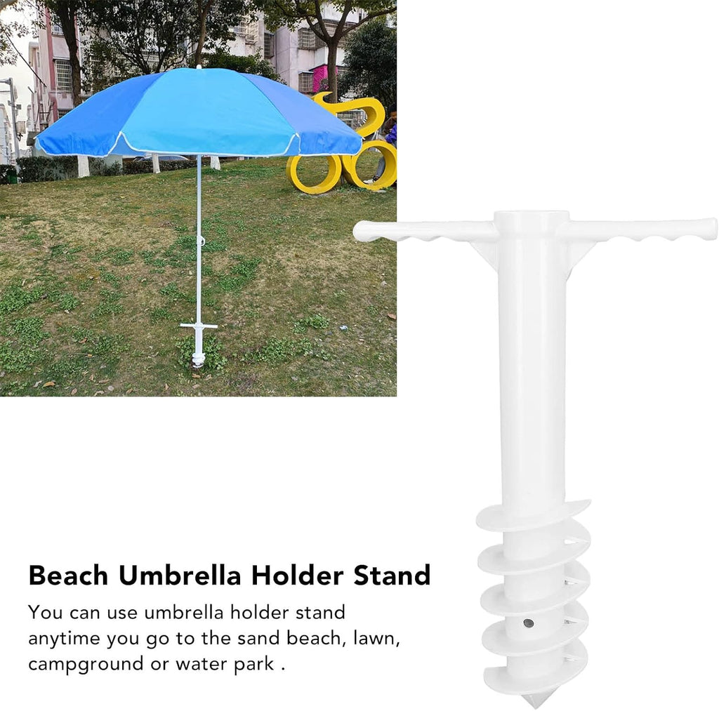 Gonetre Beach Umbrella Sand Anchor Multifunction Umbrella Holder Stand with 5 Spiral Screw for Beach Lawn Water Park