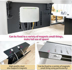 Desk Side Storage, Under Desk Storage, No Drill Steel Hanging Desk Organizer, Laptop Holder, Desk Storage Holder for Office & Home.(Black)
