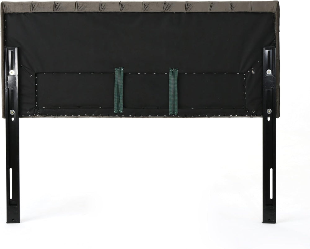 Christopher Knight Home Jezebel Velvet Headboard, Queen / Full, Grey / Black ...