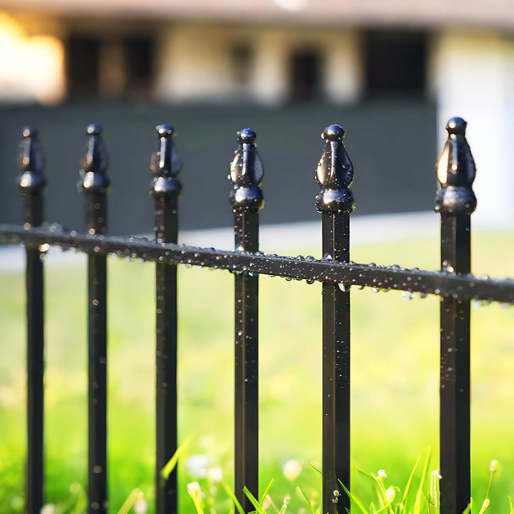Thealyn 36"H x 28"W Metal Garden Fence, No Digging, Animal Barrier,...