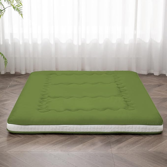 Dr.Futon Japanese Floor Futon Mattress Extra Thick Folding Roll Up Bed Topper...