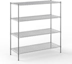 24" Deep x 60" Wide x 64" Height Wire Shelving Kit | 4-Tier | NSF Commercial Storage Rack Unit