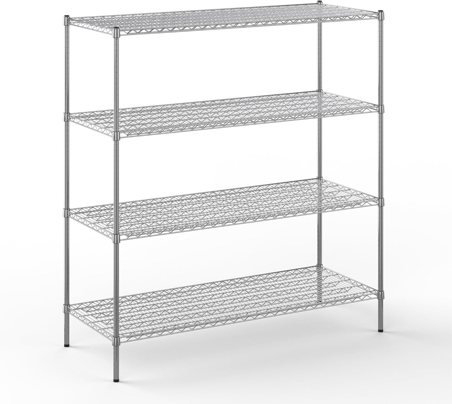 24" Deep x 60" Wide x 64" Height Wire Shelving Kit | 4-Tier | NSF Commercial Storage Rack Unit