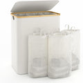 Hampers for Laundry Basket with Lid, 160L Extra Large Laundry Hamper 3 Section Dirty Clothes Hampers for Laundry Divided Laundry Basket Organizer for Bedroom,Laundry Room, Dirty Clothing Hamper, Beige