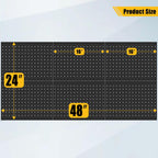 PBHEPJ 6 Pcs Metal Pegboard Panels, Heavy Duty Peg Boards for Garage and Garden Tool Storage, Includes Drywall Anchors and Screws Kits, Black (6 pcs 16in x 12in)