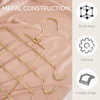 ZEDODIER 3 Pack Tank Top Hanger Space Saving, Bra Hangers for Closet Organizer, Hanging Bra Organizer Tank Tops Holder with 24 Hooks, Metal Closet Organizers and Storage Small Space Solutions, Gold