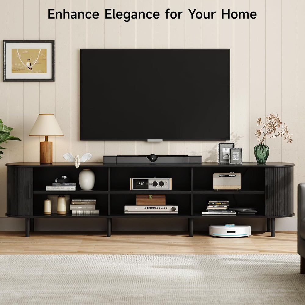 ONBRILL 94.5" TV Stand with Power Outlet & Storage for TVs up to 102...