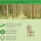 International Concepts Solid Wood Windsor ArrowBack Dining Chair with Plain Legs - Parawood Construction - 19.25" W x 19.75" D x 38.25" H - 225 lb Weight Capacity - Dining Chairs, Natural