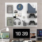 Peg Board,4 Pack Metal Peg Board Panels,White PegBoard Wall Organizer,16"x12" Small Tool Pegboard for Walls,Tools,Garage,Office,Kitchen