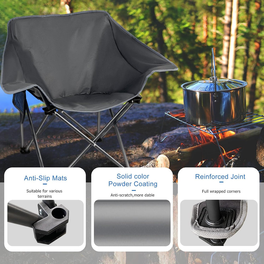 4 Pack Portable Camping Chair Compact Collapsible Outdoor Folding Sports Chai...