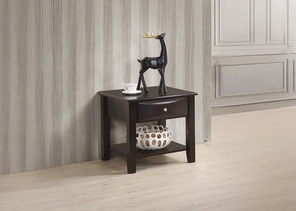 Espresso Finish 4pc Occasional Table Set with Antique Black, Espresso | Liste...