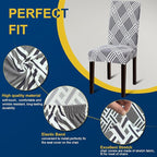 Chair Covers, Dining Room Chair Covers, Stretch Kitchen Chair Covers/Dining Chair Covers for Dining Room 8 Pack, Removable Washable Dining Chair Slipcovers for Home, Hotel, Banquet