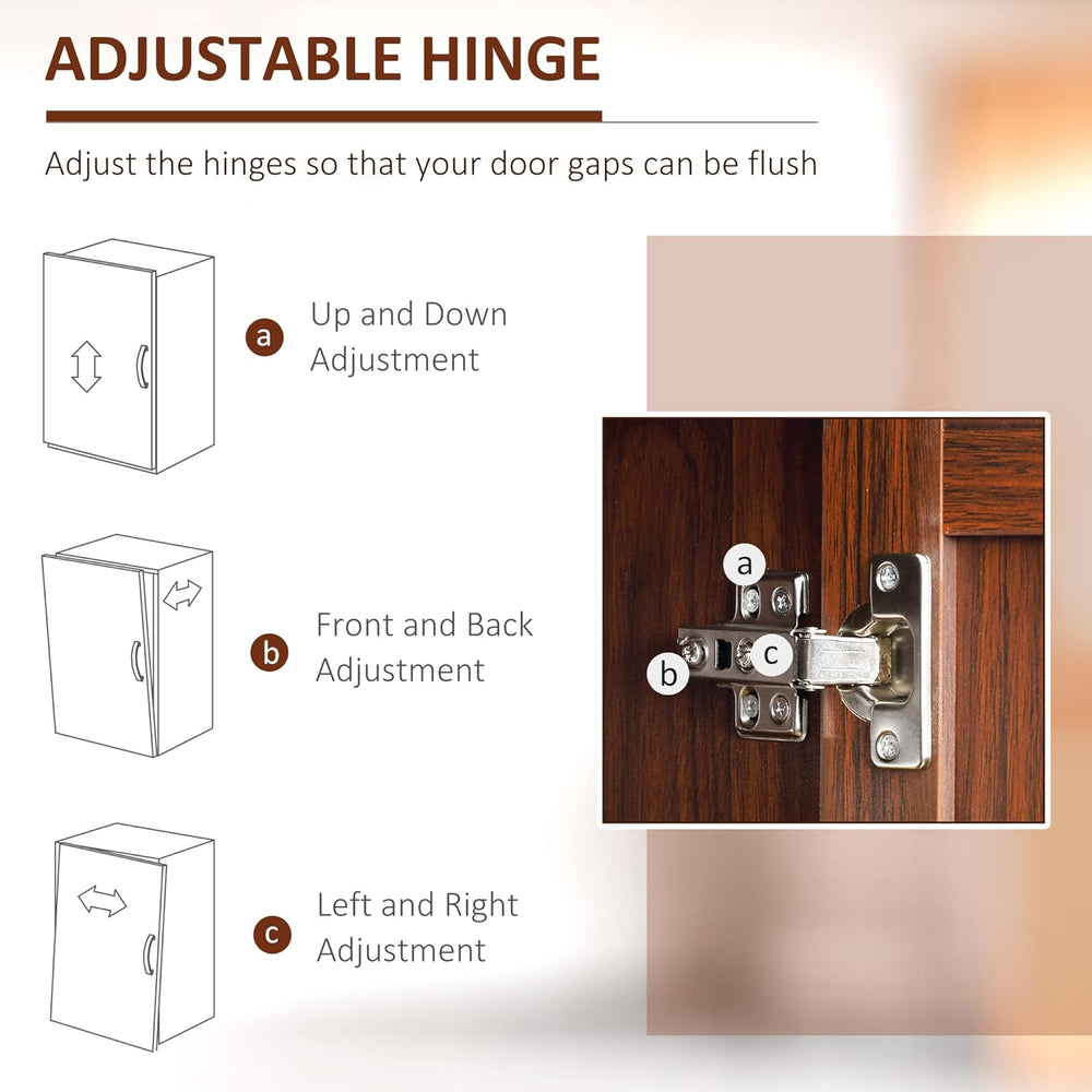 63" Tall Kitchen Pantry Storage Cabinet, 2-Door Freestanding Buffet with...