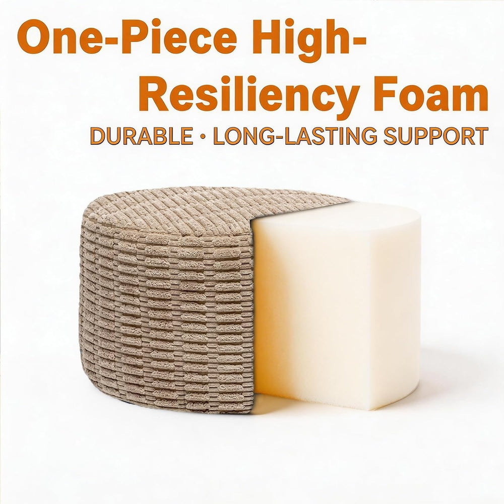 Asuprui Pouf Ottoman Round Foam Filled Foot Rest Stool Floor Pouf Footrest | ...