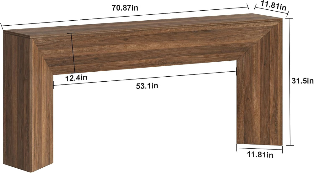 knoworld 70.9 Inch Long Console Table, Farmhouse Entryway Table with Sturdy T...