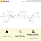 Living Room Furniture Sets, Red Faux Leather Sofa Couch for Living Room, Sofa and Loveseat for Office, Bedroom, Apartment