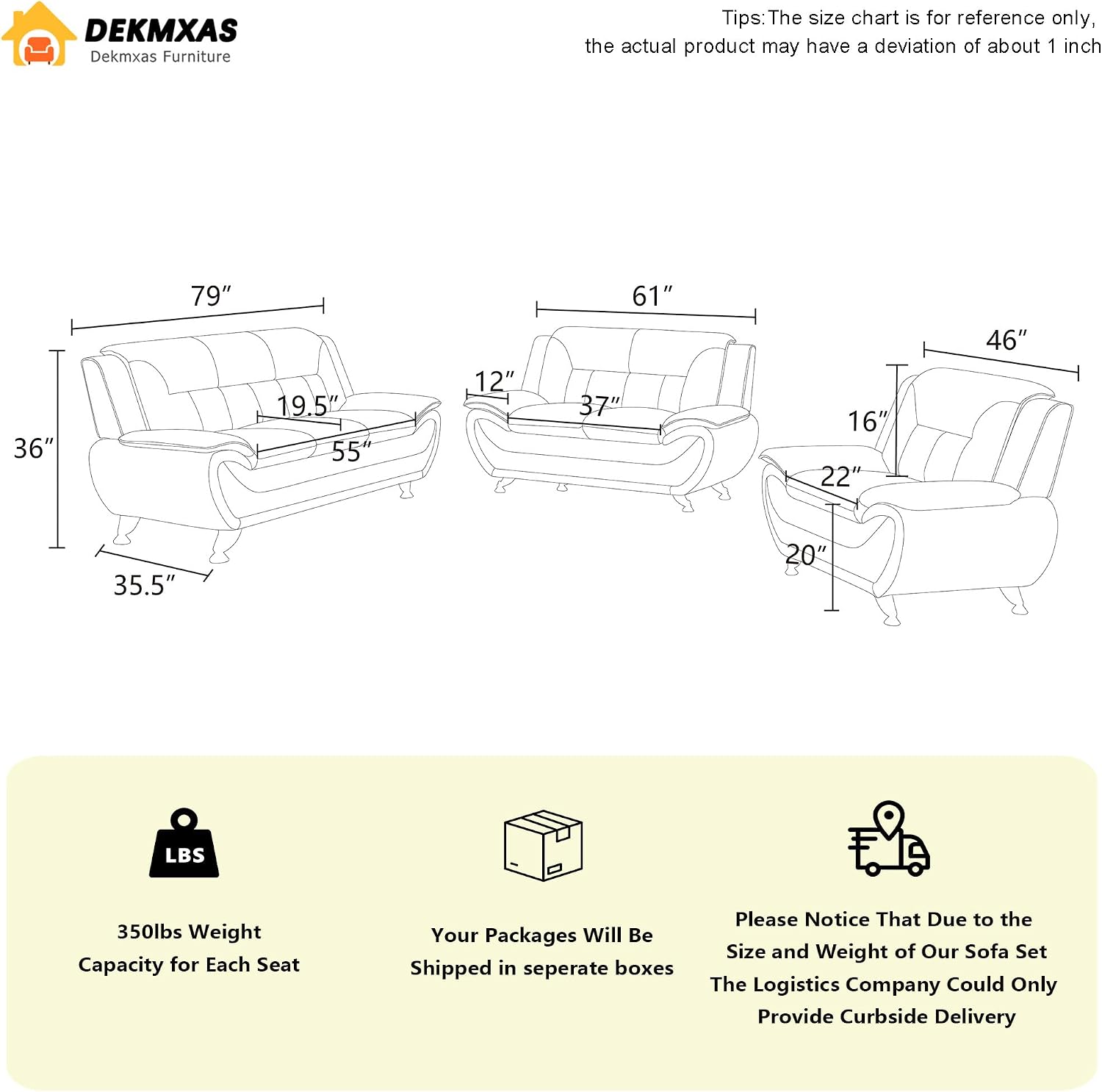 Living Room Furniture Sets, Red Faux Leather Sofa Couch for Living Room, Sofa and Loveseat for Office, Bedroom, Apartment