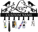 Personalized Key Holder Wall Mount - Key Holder for Wall, Custom Name Key Rack, Metal Key Holder Hooks Organizer, Wedding Housewarming Gift, Key Hanger Decor for Entryway, Hallway, Bedroom