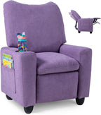 Costzon Kids Recliner Chair with Cup Holder, Toddler Adjustable Lounge Chair w/Footrest for Boys Girls Room, Ergonomic Baby Child Furniture Sofa for Age 3+ Gifts, Kids Mini Recliner up to 150 lbs