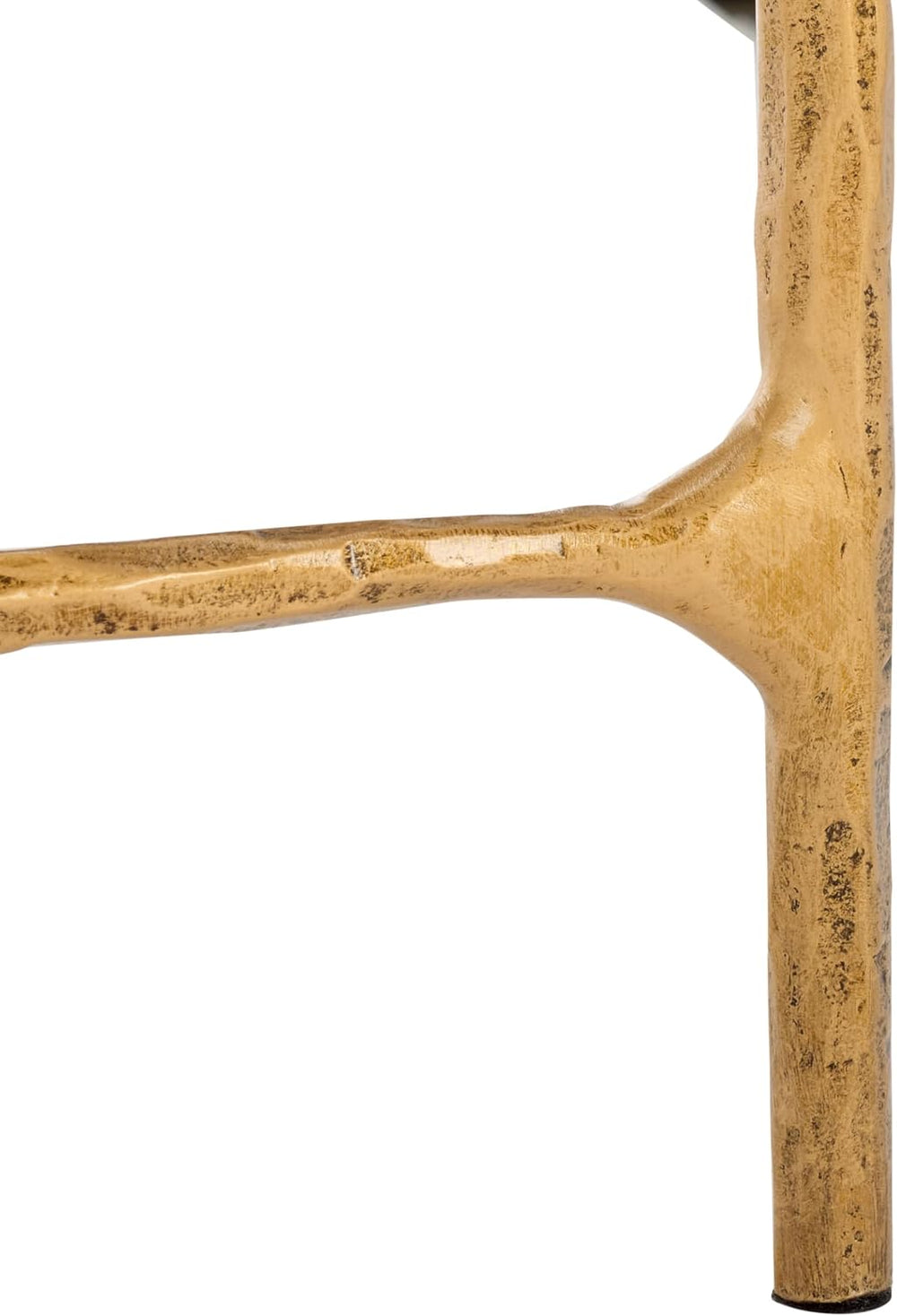 SAFAVIEH Couture Collection Jessa Brass Base & Black Marble Top Rectangul...