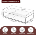 Acrylic Desk Organizer 12 "x 6.7" x 4", Clear Desktop Drawer Tabletop Storage Organization for Office Home Makeup Skincare Jewelry
