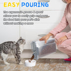 TBMax Dog Food Storage Containers 2 Pack 8 to 10 Lbs, Airtight Pet Food Container Dispenser with Large Spout & Portable Handle, Travel Dog Treat Cat Food Storage Bin Bird Seed Container -Dark Grey