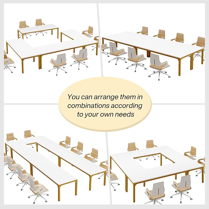 Tribesigns 6.5FT Conference Table, 78.7 Inche Rectangle Meeting Seminar Table, Large Business Tables for 6-8 People (Only Table)