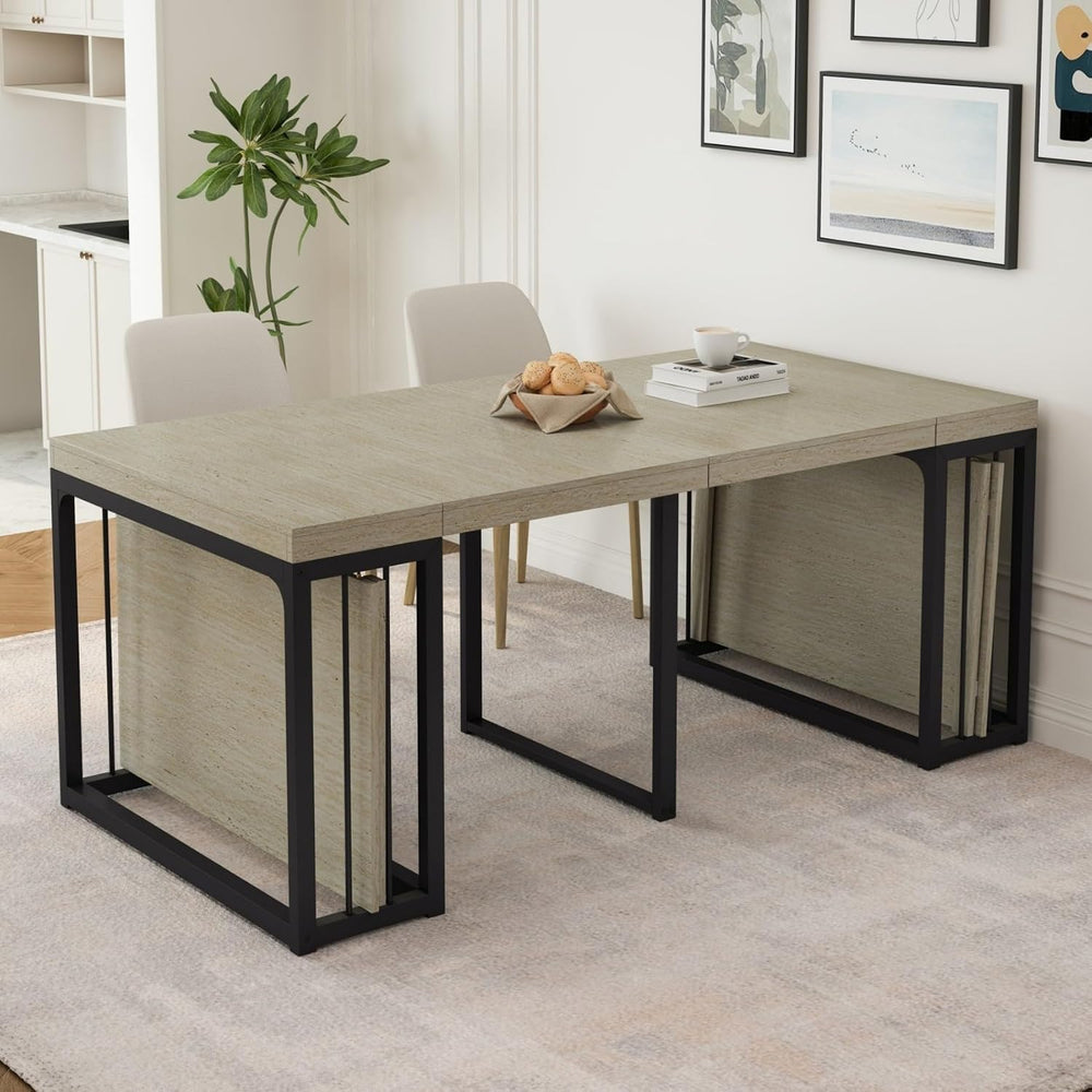 KEIKI 23.62" - 118" L Extendable Foldable Dining Room Table for 2-1...