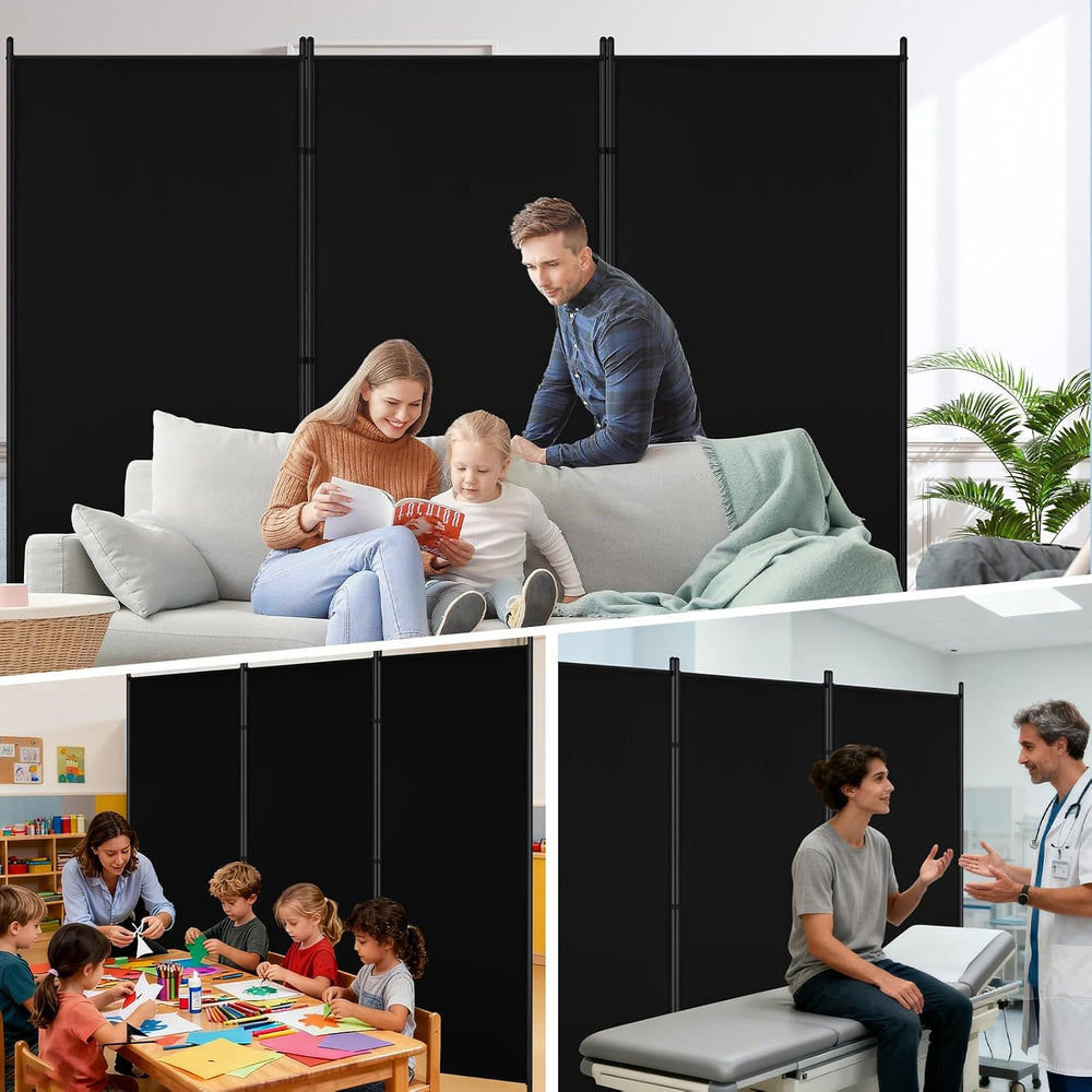 AKTOP 3 Panel Room Divider 6FT – 103" W x 70" H Folding Privacy Scr...