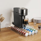 Coffee Pods Holder Acrylic Drawer Compatible with Nespresso Vertuo Capsules And Dolce Gusto Capsules 40 Pods Storage upgrade