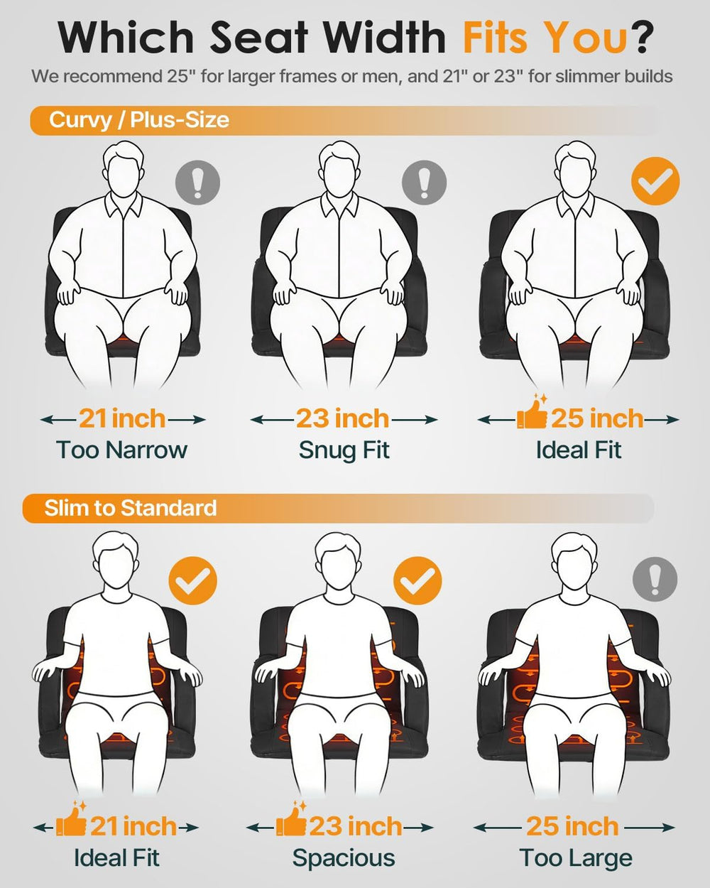 HOPERANHeated Stadium Seats Orange
