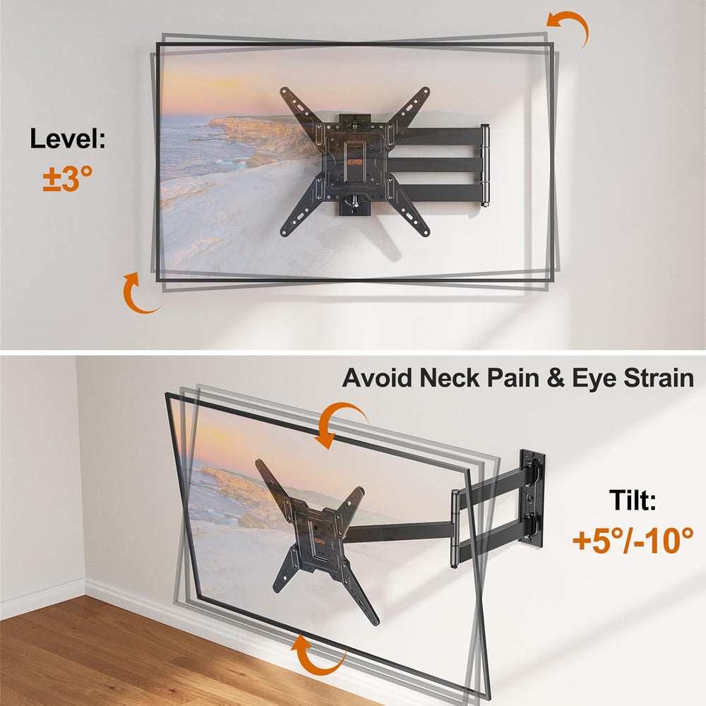 ELIVED 31.3in Long Arm TV Mount for 32-65" TVs, Max VESA 400x400, 99 lbs...