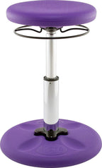 Kore Kids Adjustable Wobble Stool, Ages 6-11, 14-19in Tall, Purple | Flexible seating for classroom and home boosts focus, improves posture and channels energy; anti-tip base; Made in USA