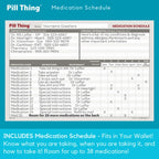 6 Times a Day Weekly Pill Box Organizer Case, Secure 7X Pillbox with Medication Schedule (6 Time-a-Day)