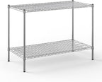 24" Deep x 48" Wide x 34" Height Wire Shelving Kit | 2-Tier | NSF Commercial Storage Rack Unit