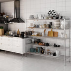 18" Deep x 72" Wide x 64" Height Wire Shelving Kit | 5-Tier | NSF Commercial Storage Rack Unit