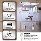 Beauty4U Glass Display Cabinet with LED Light, 4 Shelves with 2 Doors, Curio Cabinets for Living Room, Bedroom, Office, White Floor Standing Glass Bookshelf, Quick Installation