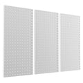 Pegboard Smith Metal Pegboard Panels 12" x 24", 3 Pack Grey Wall Mounted Tool Organizer Boards, Heavy Duty Tool Storage Peg Board for Garage, Workbench, Office, Fits 1/4" Peg Hooks