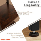 Hobby Lobby 5 Tier Industrial Ladder Shelf, 23.6 x 11.8 x 66.9 inches | Wood Ladder Shelf, Storage Ladder Shelves for Living Room, Bedroom
