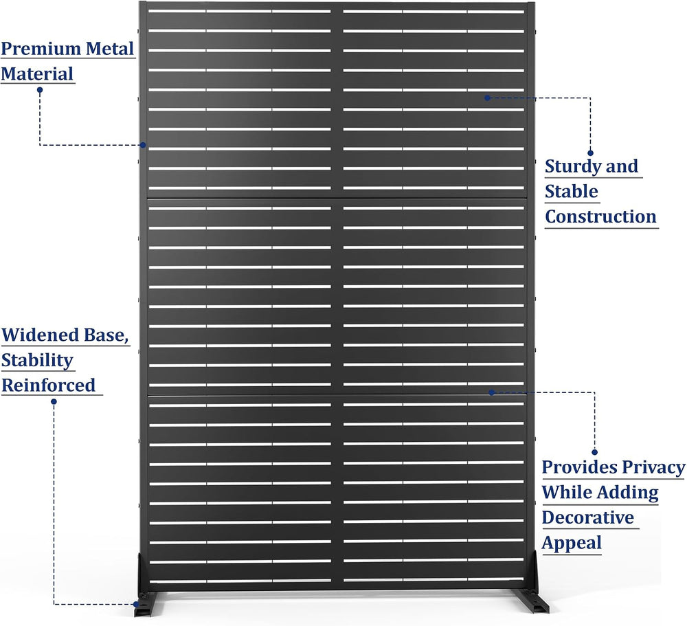 FENCY 72" H Metal Privacy Screen Outdoor