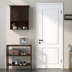 Tangkula Wall Mount Bathroom Cabinet Wooden Medicine Cabinet Storage Organizer with 2-Doors and 1-Shelf Cottage Collection Wall Cabinet (Espresso)