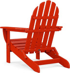 POLYWOOD AD5030SR Classic Folding Adirondack Chair, 38.5" H x31.25 W x 33.5" D, Sunset Red