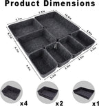 Drawer Organizer Compatible with Alex – 7 Pack Felt Desk and Makeup Drawer Organizers, Soft Storage Bins for Office, Vanity, Bedroom, and Dresser Drawers